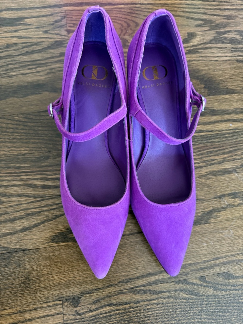 Kelsi Dagger Purple Suede Heels